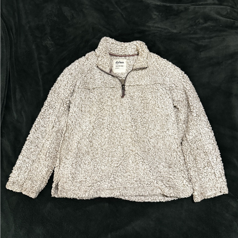 Dylan Cream Fleece Quarter-Zip Pullover